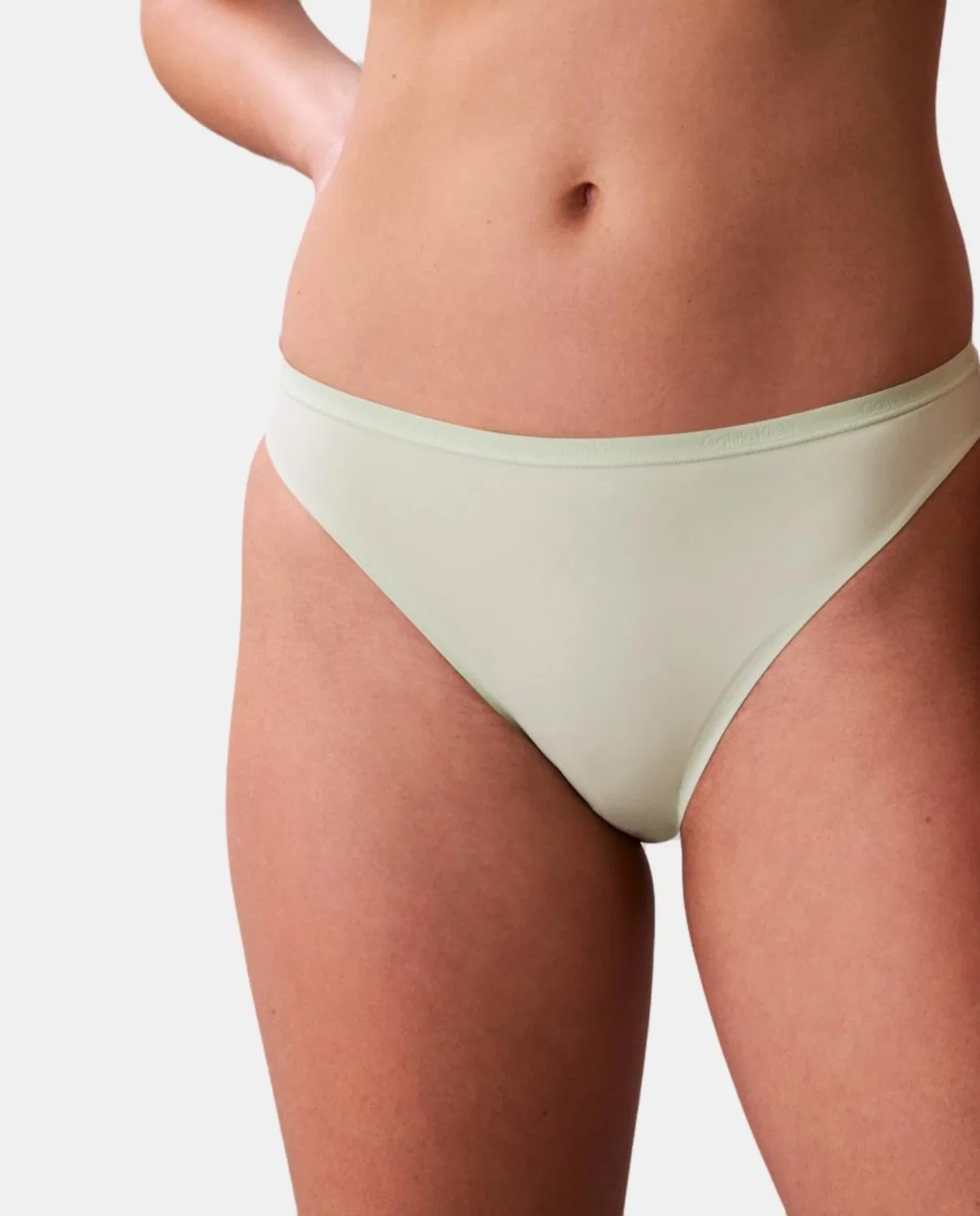 Женские трусы из микрофибры с логотипом на поясе Calvin Klein, Verde