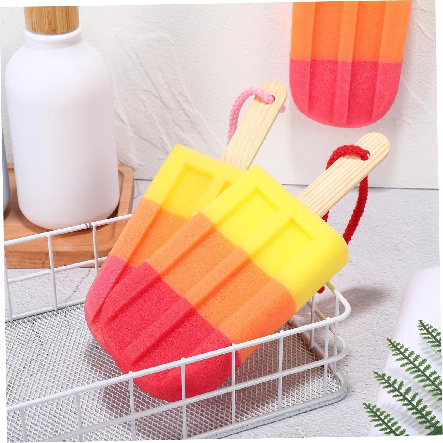 Мочалка для тела Ice Cream, 3 шт, TOGEVAL, 21x8x3.5 см — фото 3