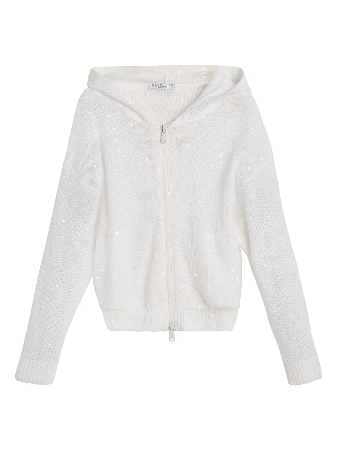 Brunello Cucinelli Кардиган с капюшоном, белый