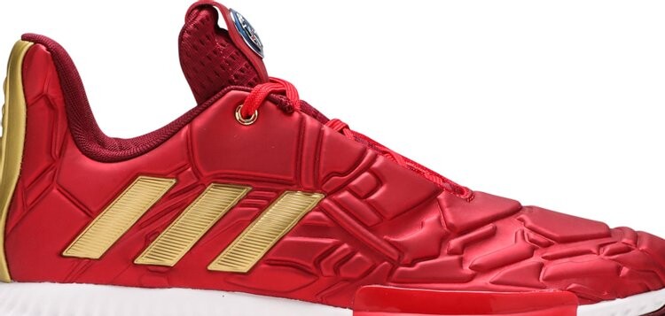 Кроссовки Adidas Marvel x Harden Vol. 3 J 'Heroes Among Us: Iron Man', красный — фото 3
