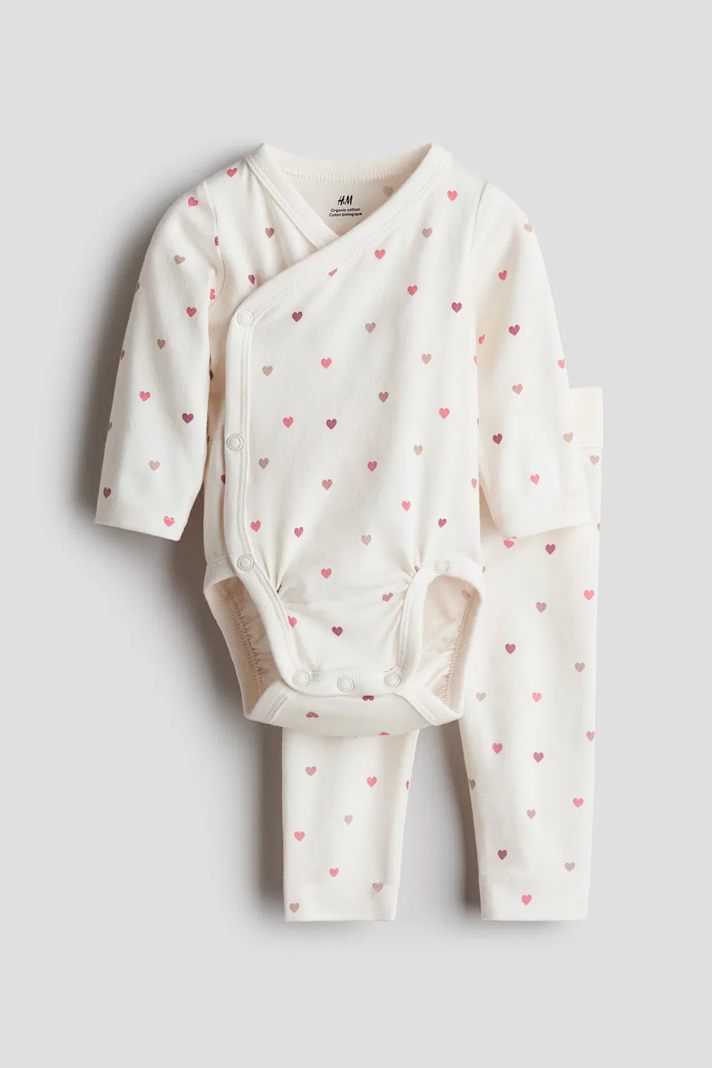 Комплект из двух предметов: боди и леггинсы H&M, Cremefarben/Herzen