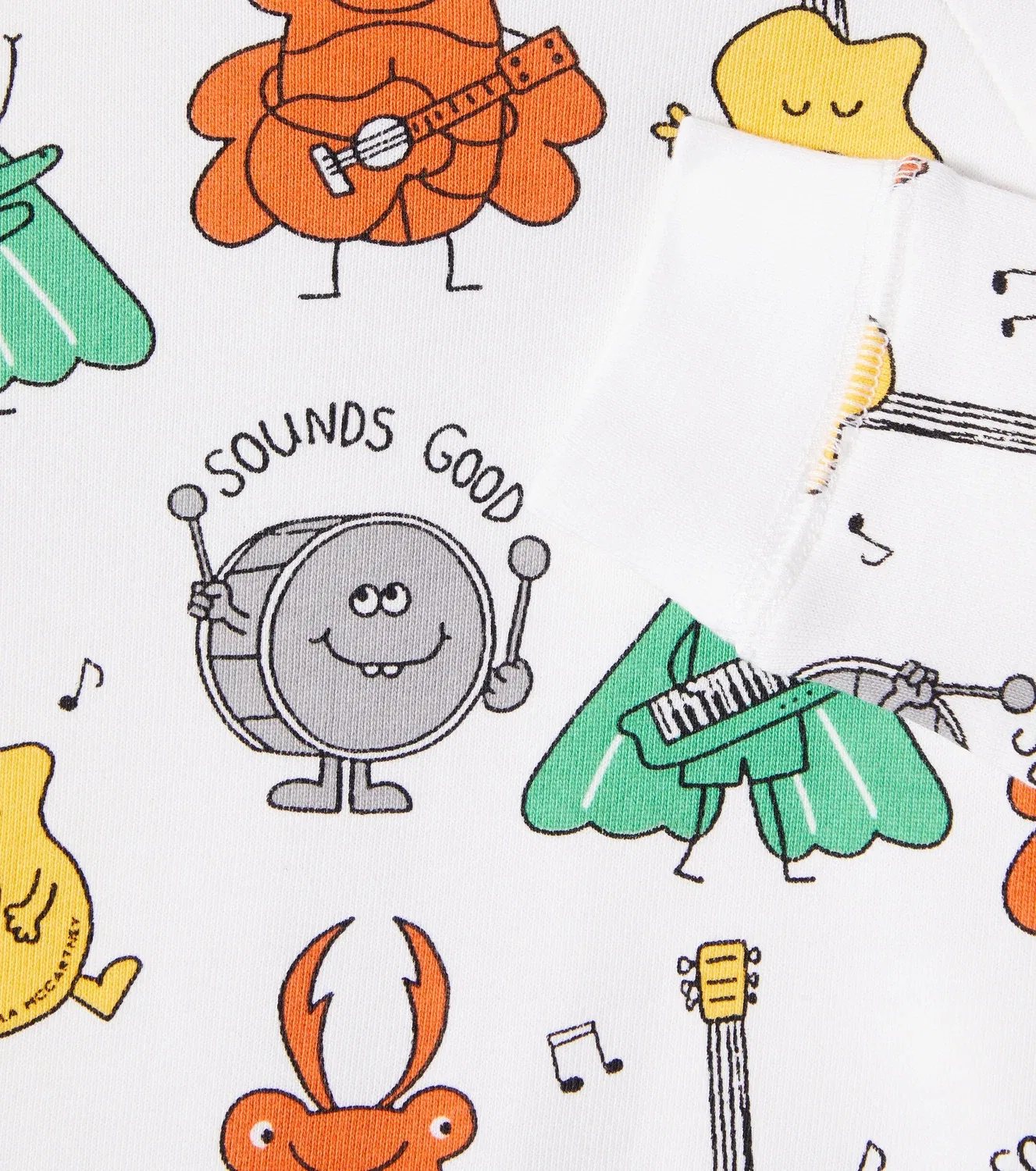 Свитшот с принтом Baby Bug Band Stella Mccartney Kids, белый — фото 3
