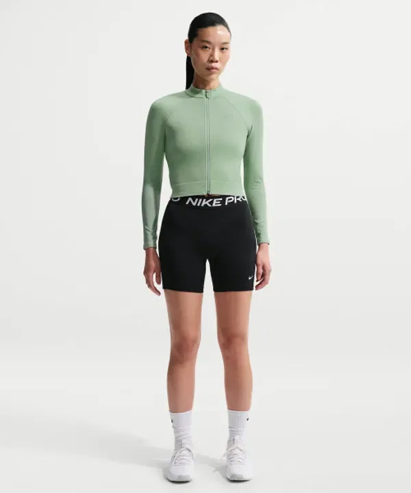 Тренировочный топ с полной застежкой, Nike, белый — фото 4