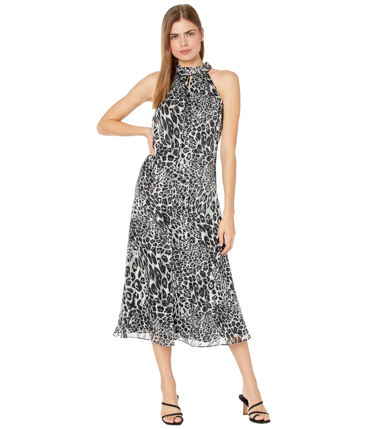 

Платье MILLY, Adrian Metallic Stripe Leopard Burnout Dress