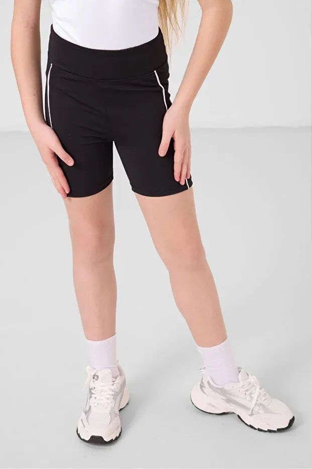 Детские леггинсы для девочек черные базовые Tommy Life, Black — фото 3