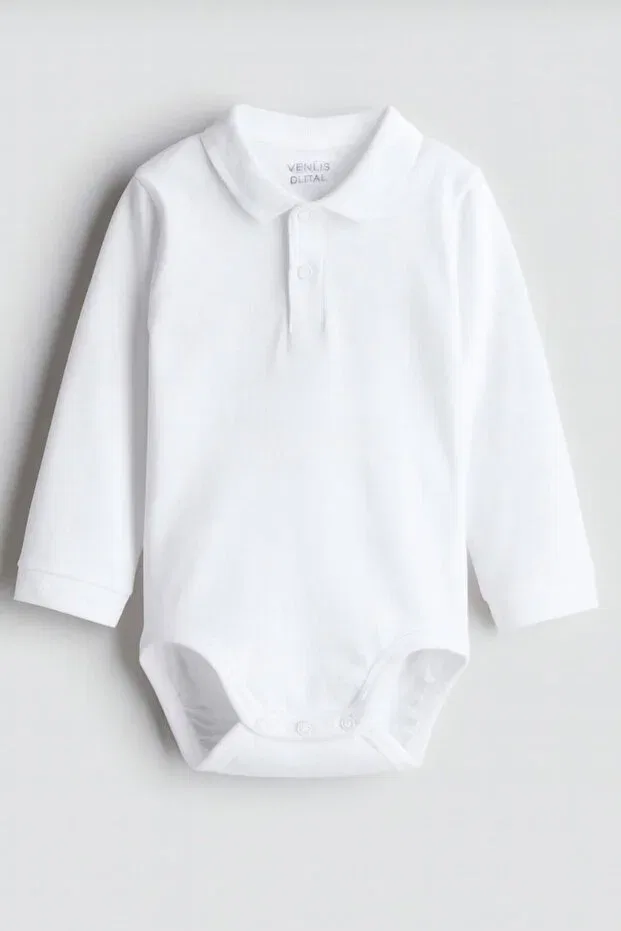 Детское боди-поло с коротким рукавом Venüsdijital, White Long