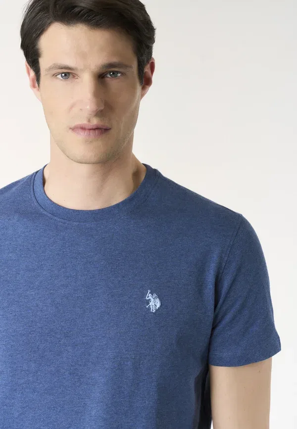 Футболка дышащая Basic t-shirt U.S. Polo Assn., Blu, синий — фото 4