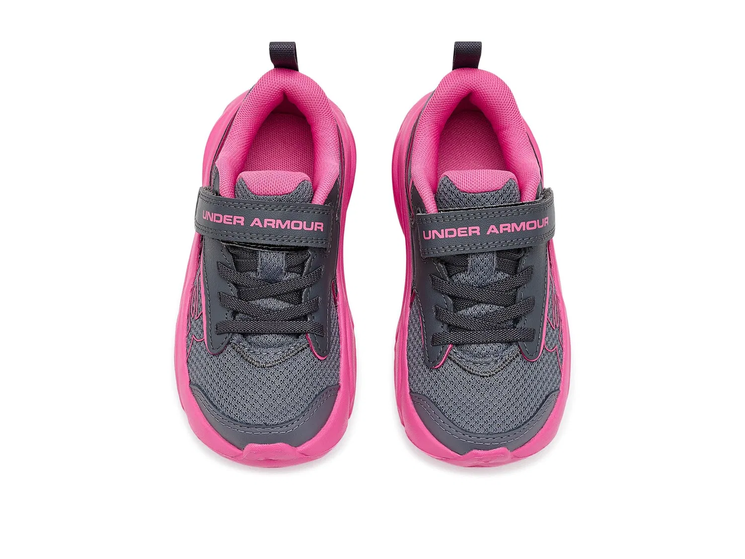 Детские кроссовки Pre School Surge 5 с альтернативной застежкой (для малышей) Under Armour Kids, Titan Gray/Pink Frenzy/Pink Frenzy — фото 3