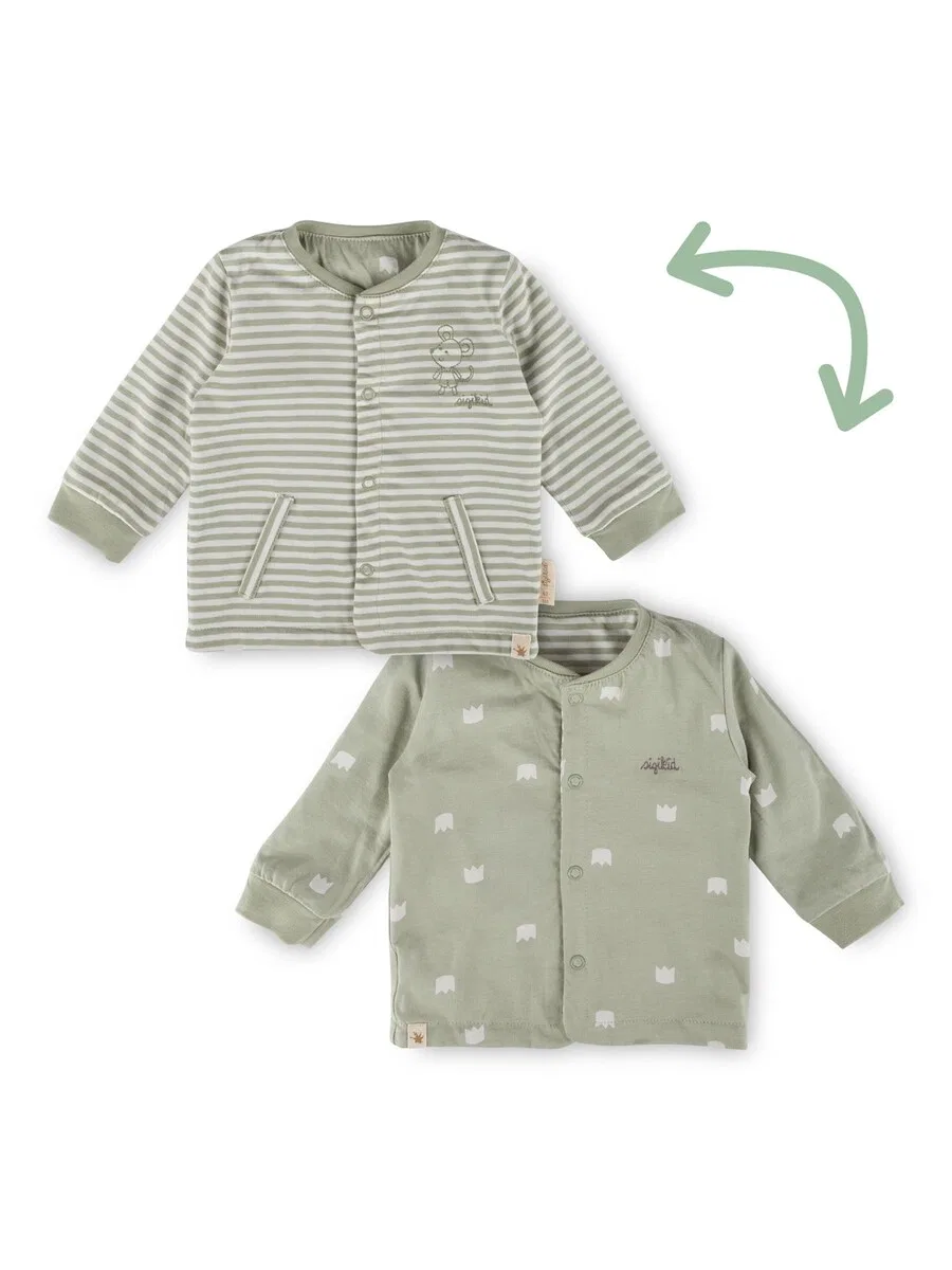 Куртка SIGIKID Between-Season Jacket 'Wendejacke Classic Baby' зеленого цвета — фото 2