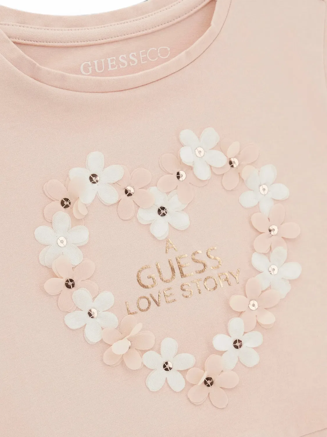 Футболка SS Guess Usa, нейтральные цвета — фото 3