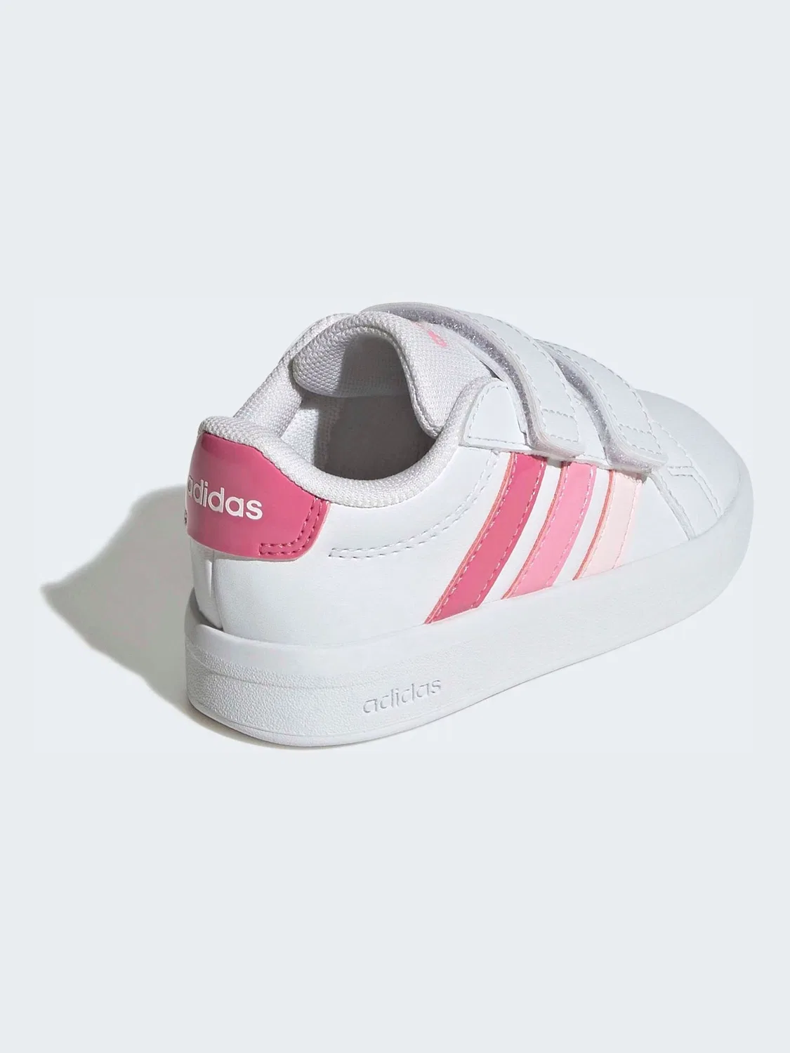 Кроссовки теннисные Grand Court 3.0 adidas, белый/розовый — фото 2