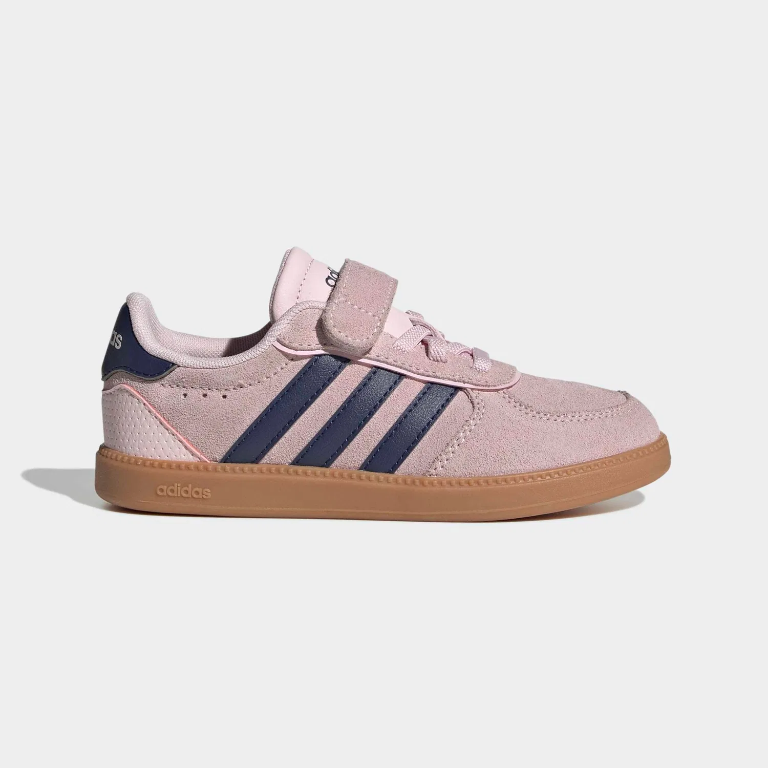 Детские кроссовки с эластичными шнурками и липучкой Adidas Sportswear, Clear Pink/Dark Blue — фото 2