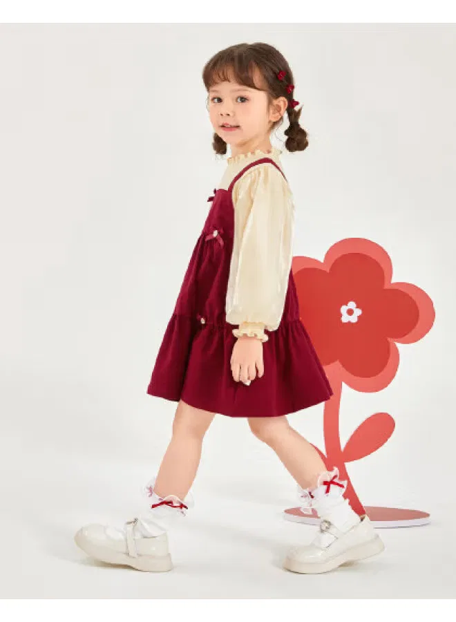 Платье с бантом-брошью, модель D bow knot false two-piece, Jellybaby