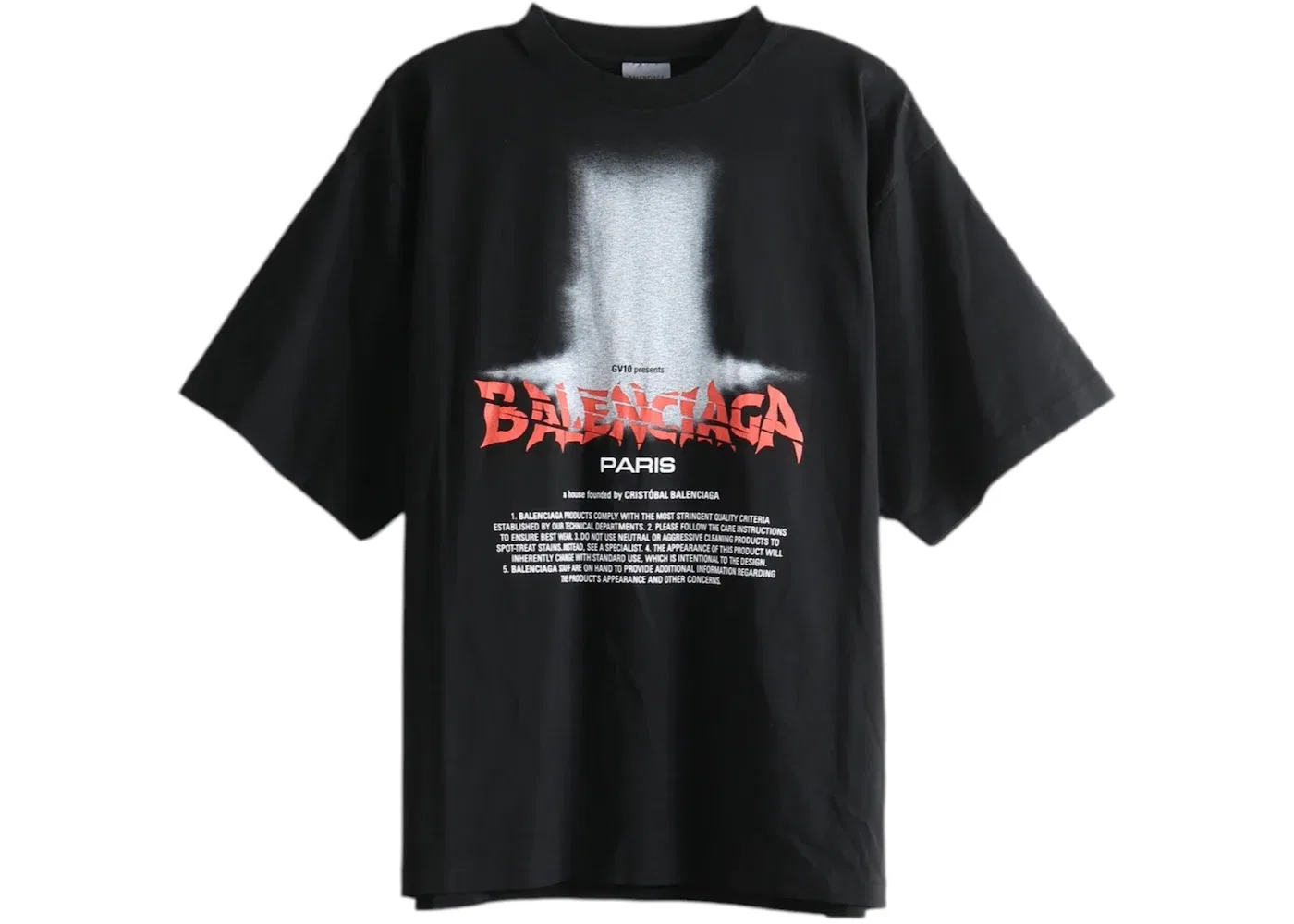 Женская футболка свободного кроя Large Fit Balenciaga, Black