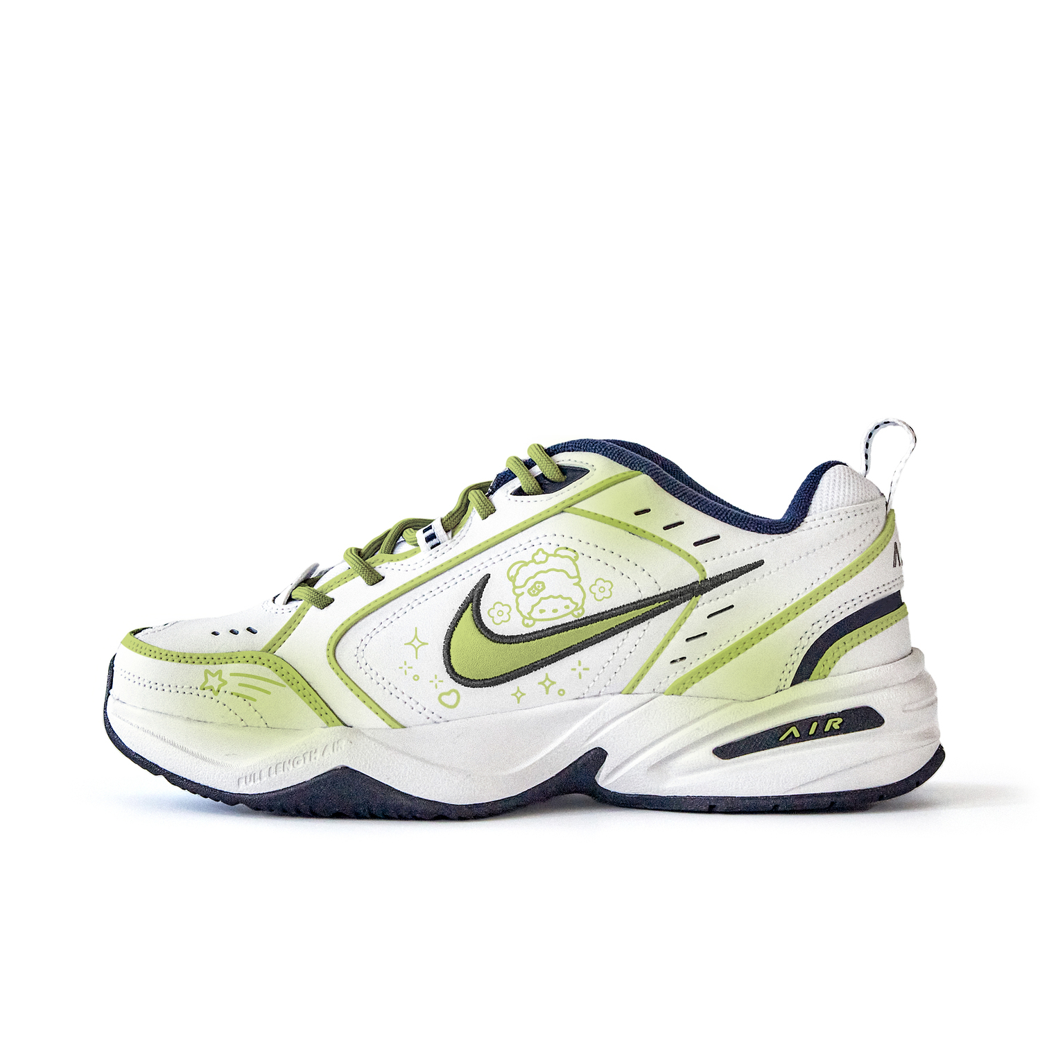 

Nike Air Monarch 4 противоскользящие износостойкие низкие массивные кроссовки унисекс белый цвет, цвет White