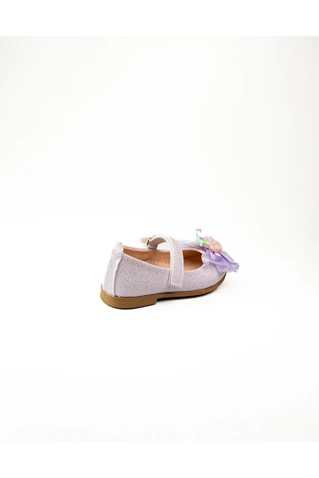Детские балетки для девочек с блестками Minican, Lilac — фото 4