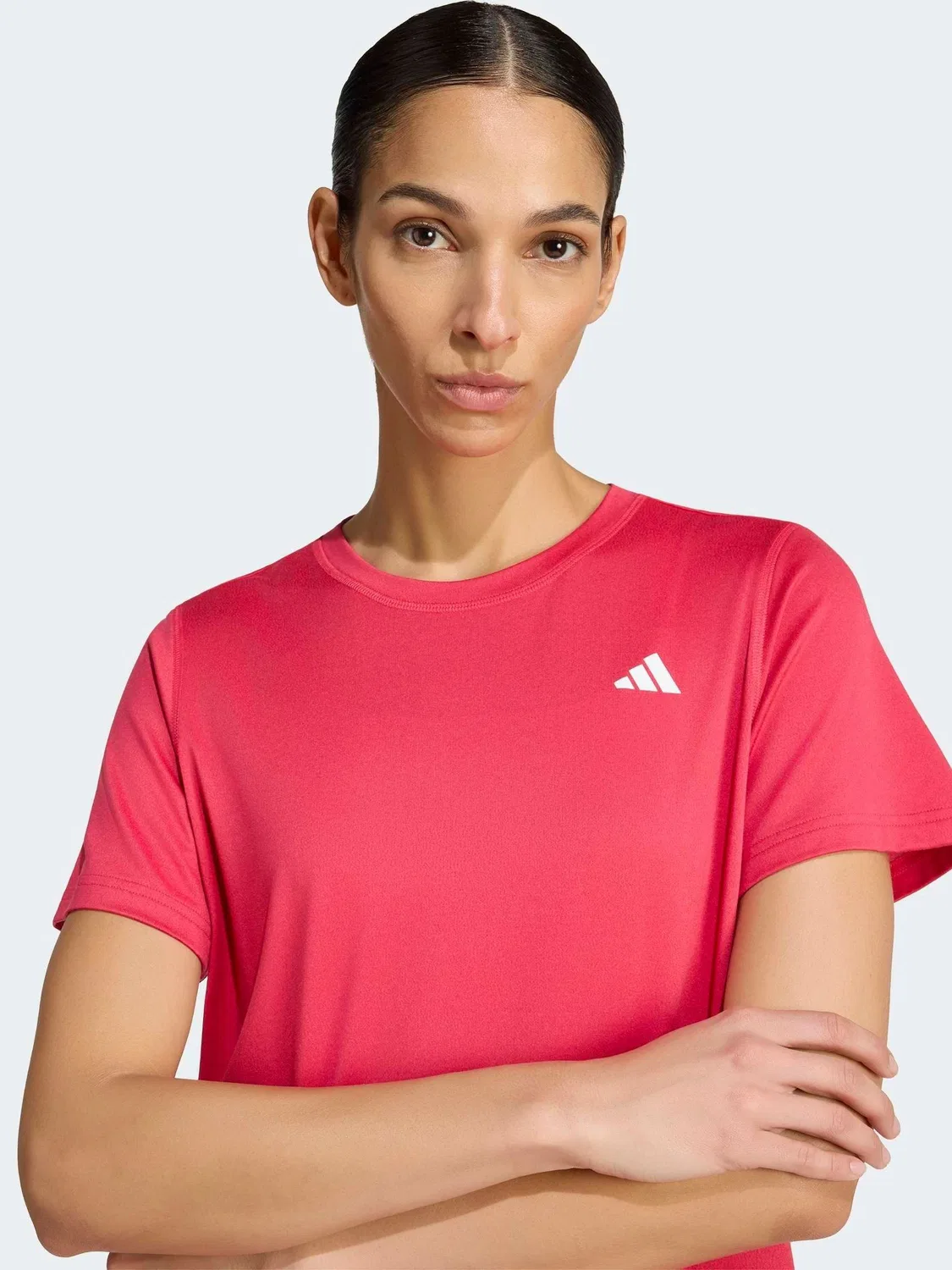 Футболка с круглым вырезом Workout Essentials adidas, темно-розовый — фото 3