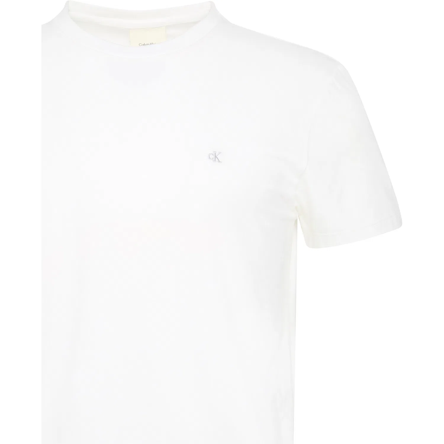 Мужская облегающая хлопковая трикотажная футболка Calvin Klein, Bright White — фото 2