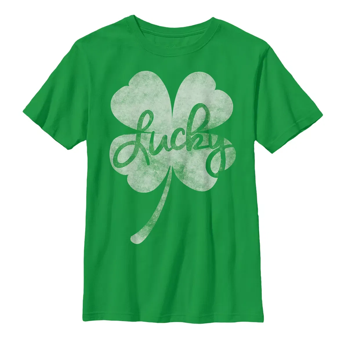 Детская футболка с принтом Lucky Retro Shamrock Lost Gods, Kelly Green