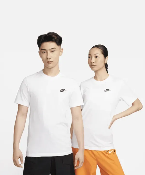 Футболка с коротким рукавом, спортивная, Nike, белый, черный