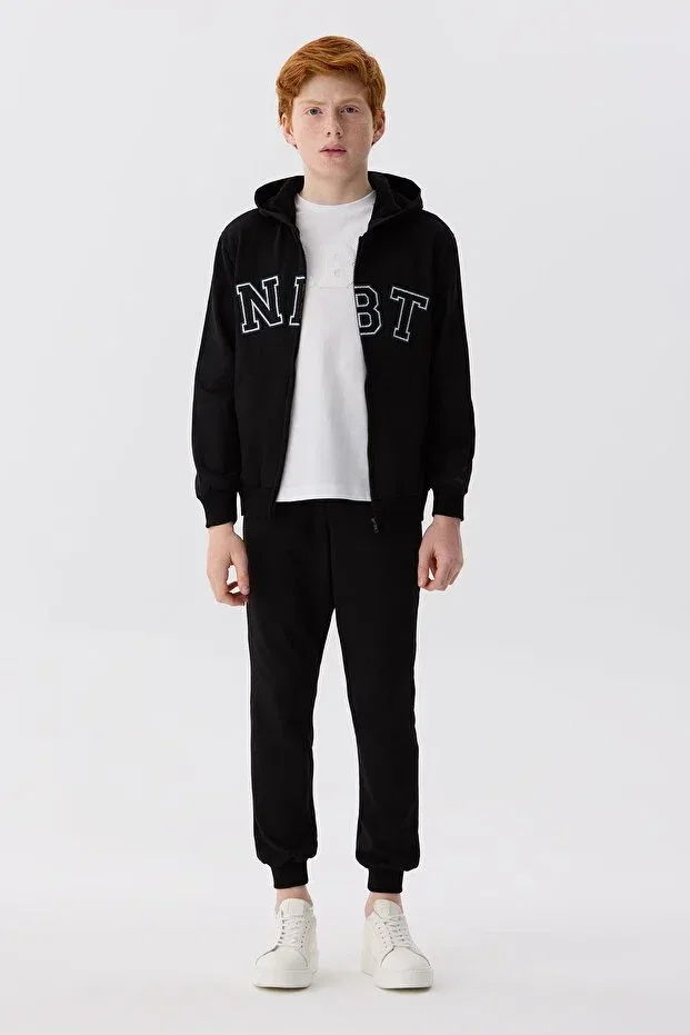 Детский спортивный костюм для мальчиков с капюшоном Nebbati, Black