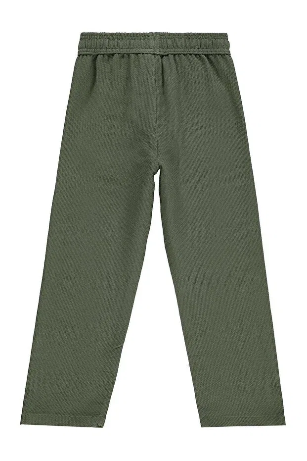 Детские брюки для девочек с фактурным узором Civil Boys, Khaki — фото 2