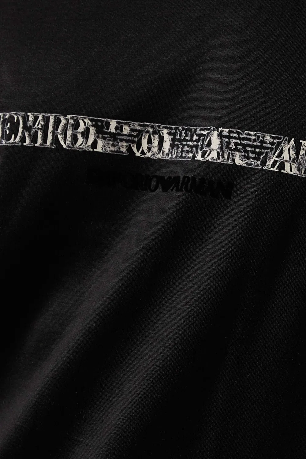 Футболка с коротким рукавом с принтом EA Text Emporio Armani, черный — фото 4