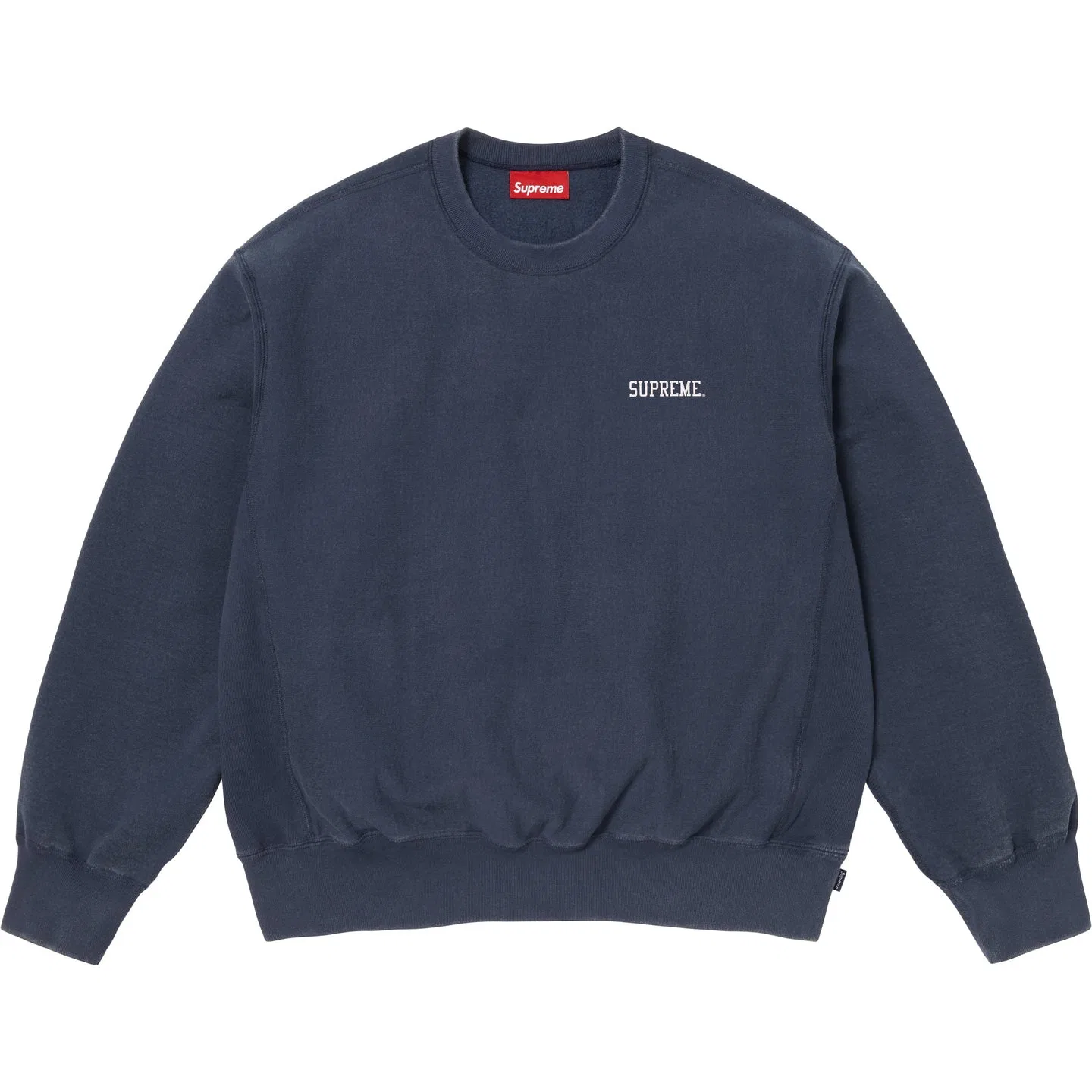 Свитшот с круглым вырезом, средней посадки, Supreme, Marine Blue