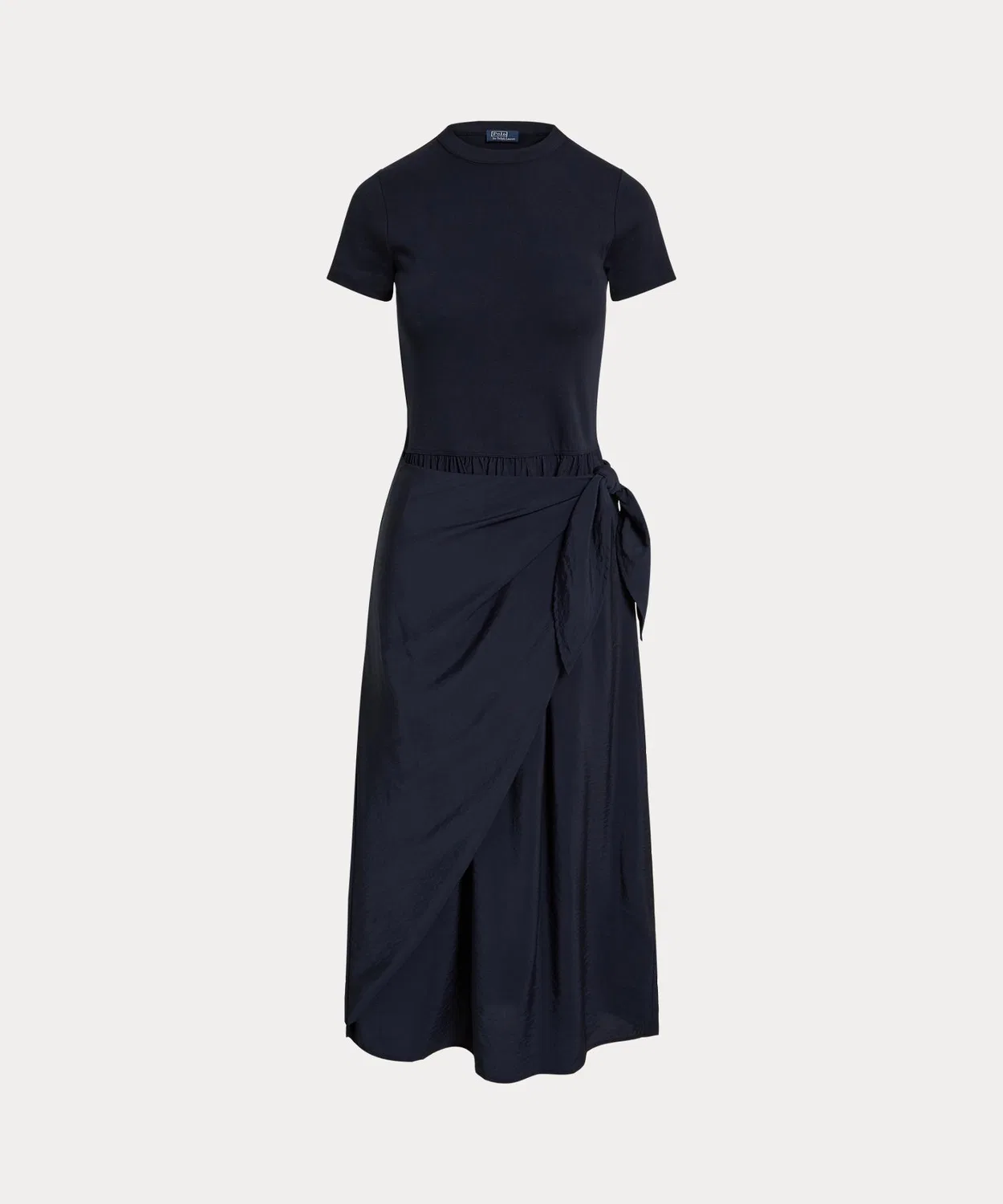 Женское платье-футболка с имитацией запаха POLO RALPH LAUREN, Navy
