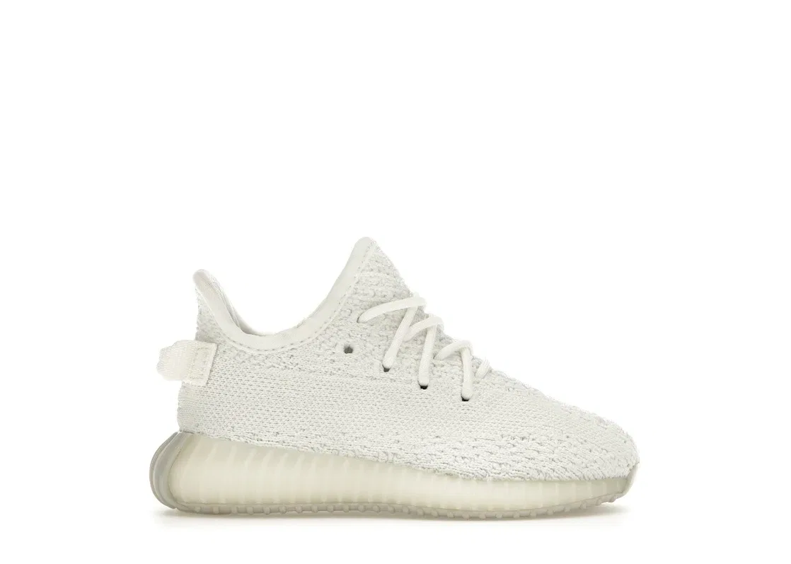 Детские кроссовки для мальчиков и девочек с принтом Adidas Yeezy Boost 350 V2, Cream White/Cream White