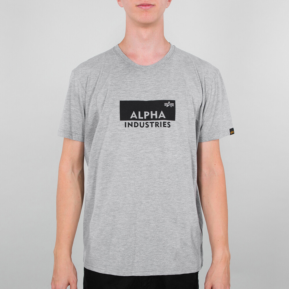 

Футболка Alpha Industries Box Logo, серая