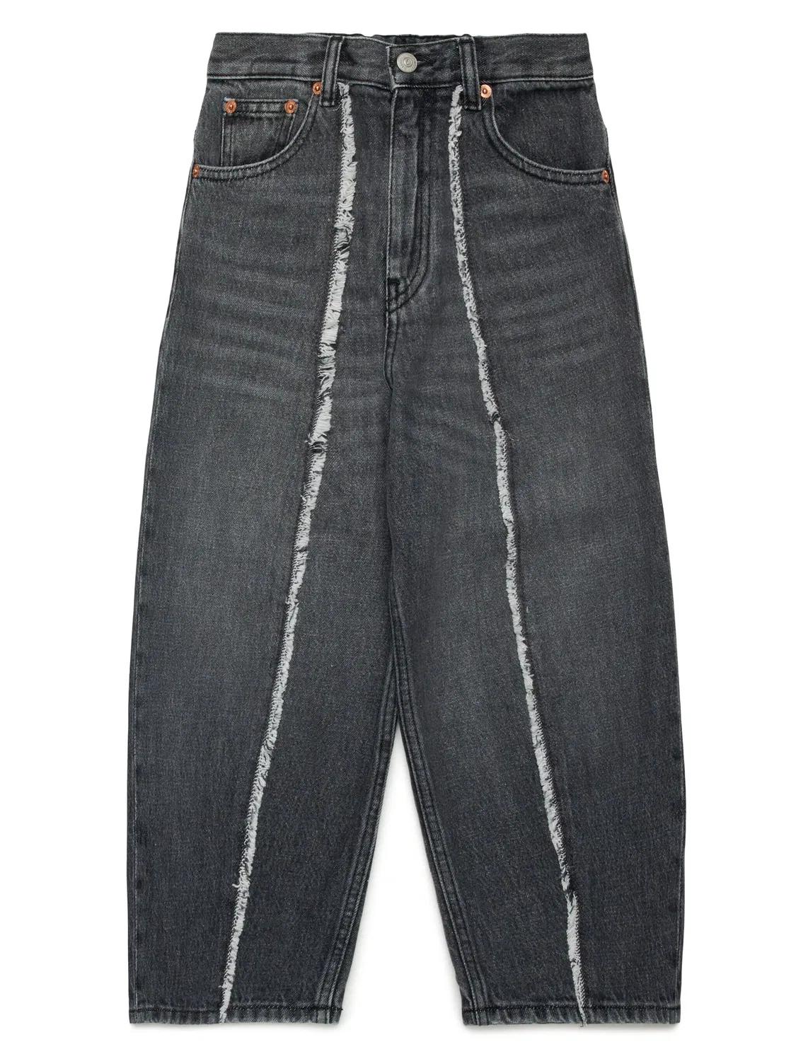 Потертые джинсы MM6 Maison Margiela, серый