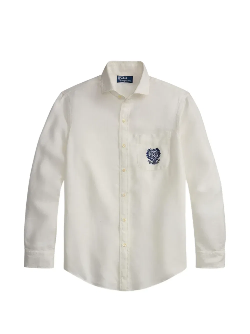 Льняная рубашка с вышивкой из коллаборации с Wimbledon 2026 Polo Ralph Lauren, белый
