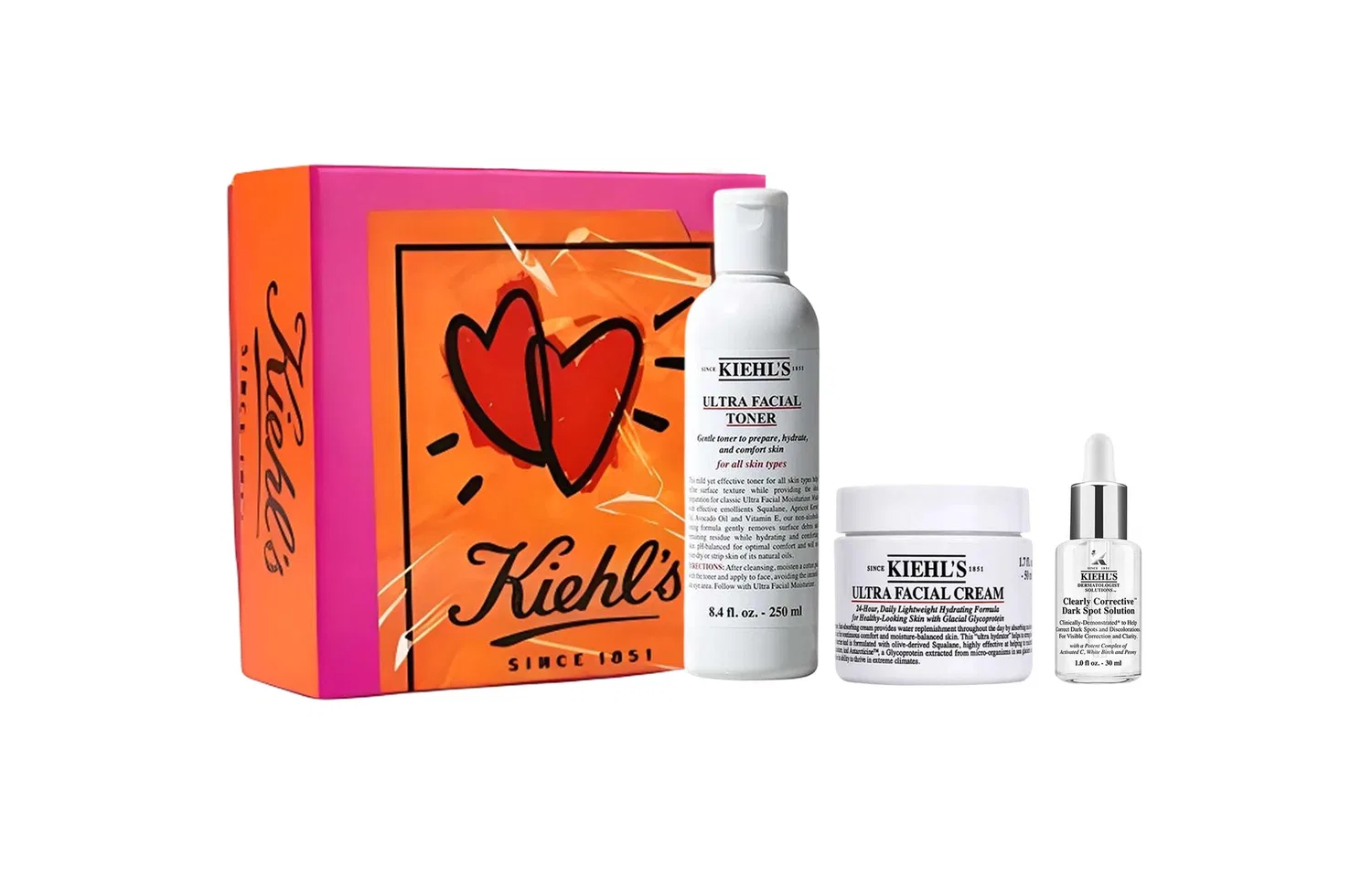 Набор для ухода за кожей Kiehl's High Hydration, 250мл+50мл+30мл