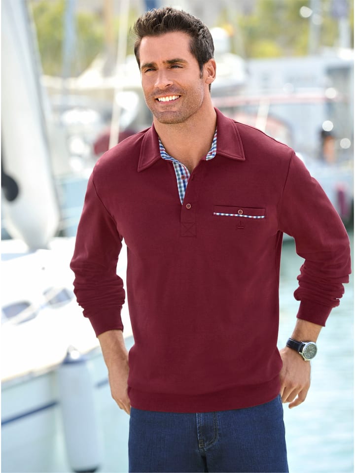 

WITT WEIDEN Рубашка с длинными рукавами бордового цвета