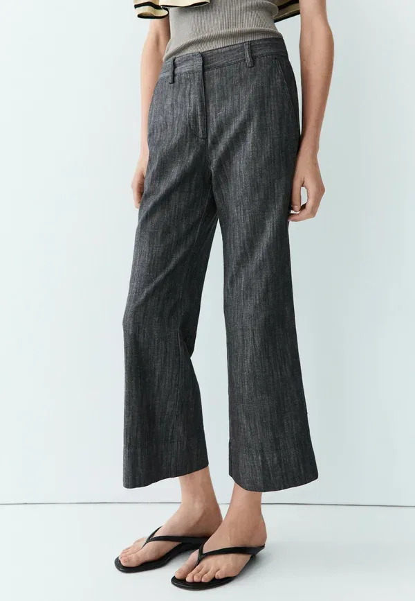 Брюки из лиоцелла Trousers Massimo Dutti, Blue-grey, серый