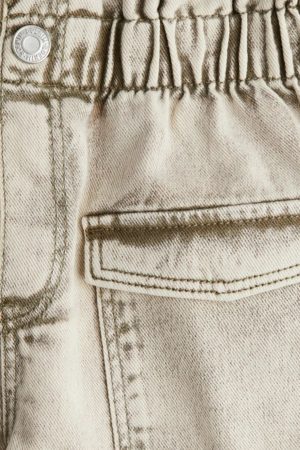 Свободные джинсовые шорты H&M, Blasses Denimgrün — фото 3