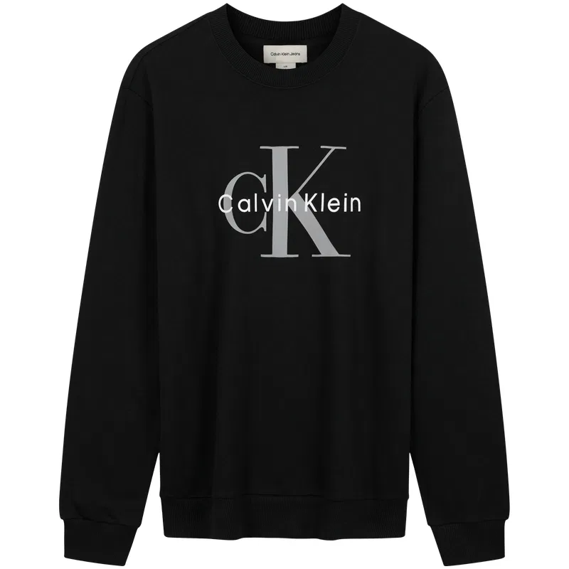 Мужской свитшот с принтом Calvin Klein, PF0-Khaki — фото 3
