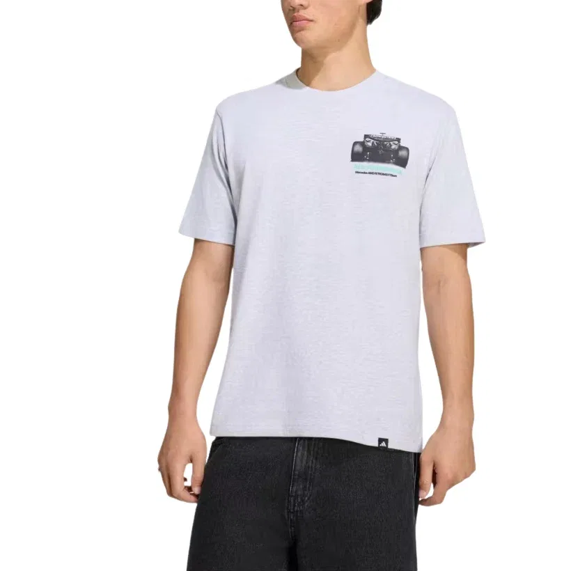 Мужская футболка Adidas x Mercedes AMG Petronas Formula 1 Team T-Shirt, серый — фото 3