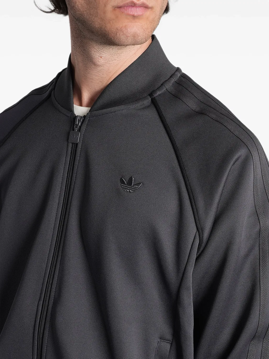 Спортивная куртка с логотипом, серая Adidas, серый — фото 3