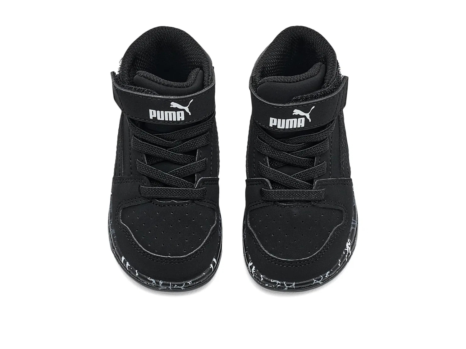 Кроссовки Rebound Layup Mid на липучке (для малышей) Puma Kids, Black/Black — фото 3