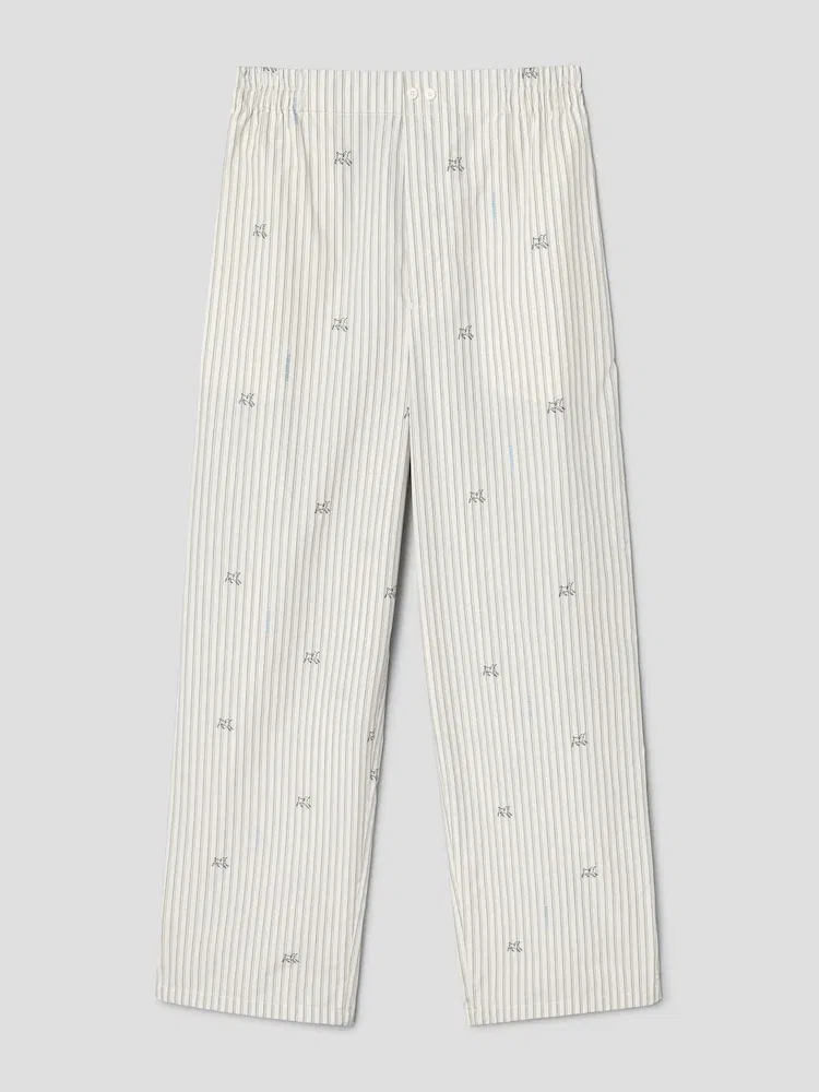 Широкие брюки с принтом JACQUEMUS, Silver