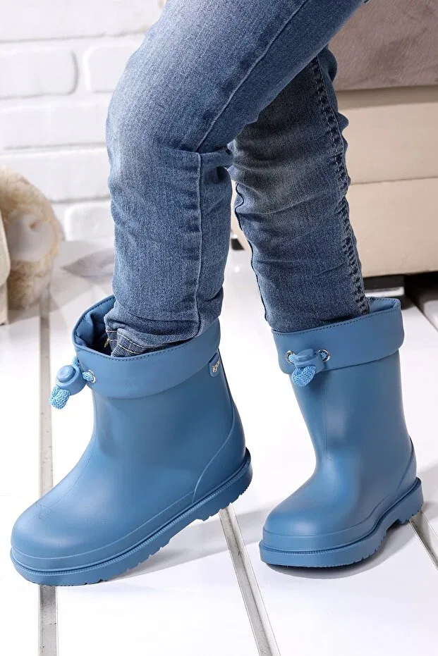 Детские ботинки для девочек водоотталкивающие Trok Igor, Blue — фото 2
