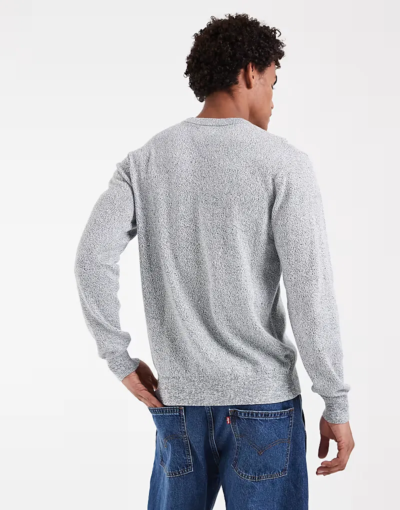 Легкий вязаный свитер Levi's серого меланжевого — фото 2