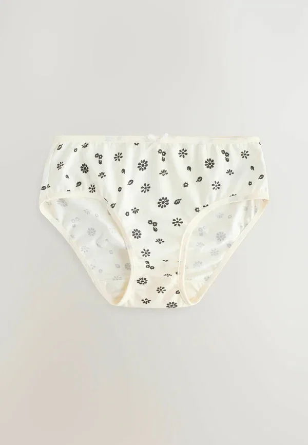 Трусы с цветочным принтом Ditsy print 5 pack Next black, white, белый/черный — фото 4