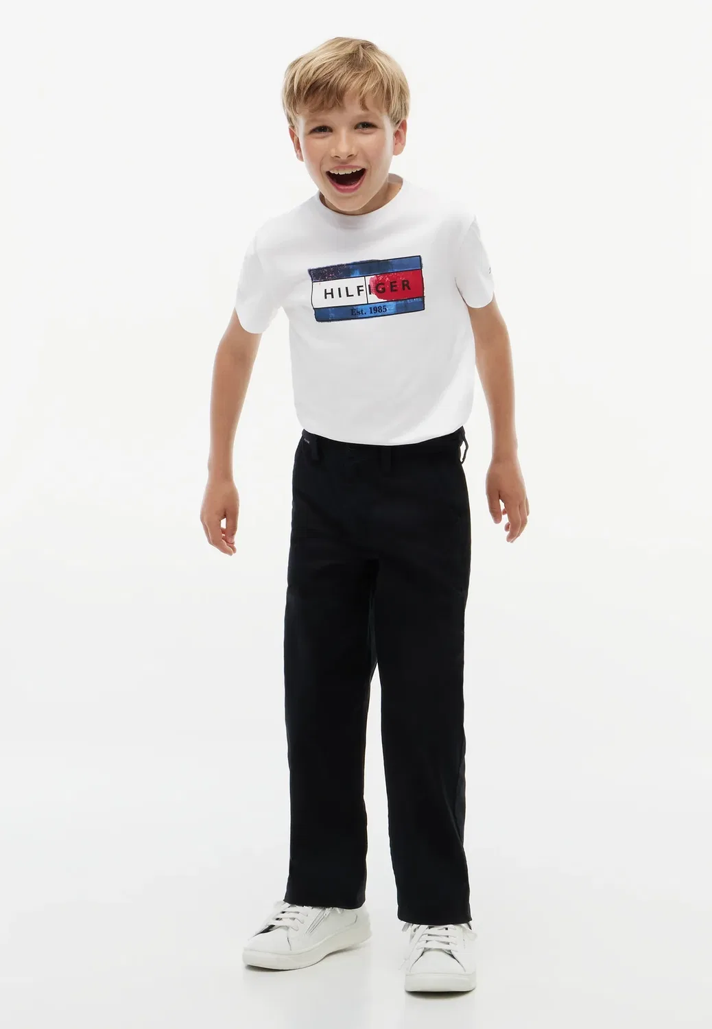 Футболка унисекс с принтом флага от Hilfiger Tommy Hilfiger, White — фото 2