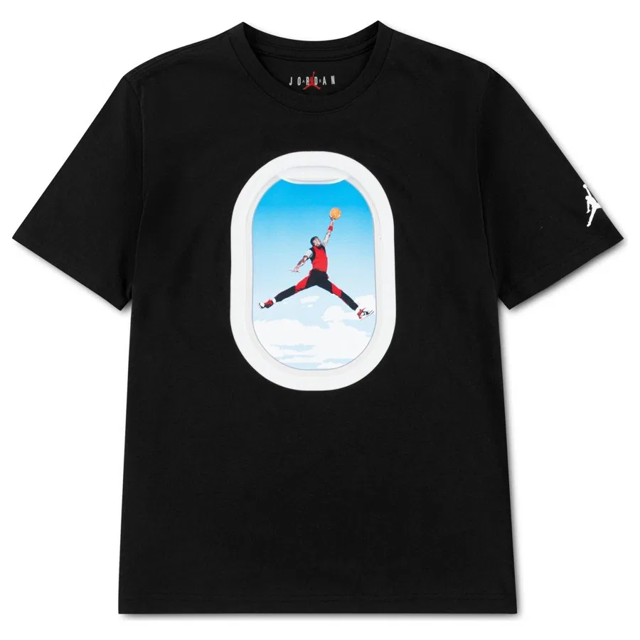 Детская футболка с коротким рукавом Nike Jordan Air Jordan Plane Window SS Tee, Белый — фото 4