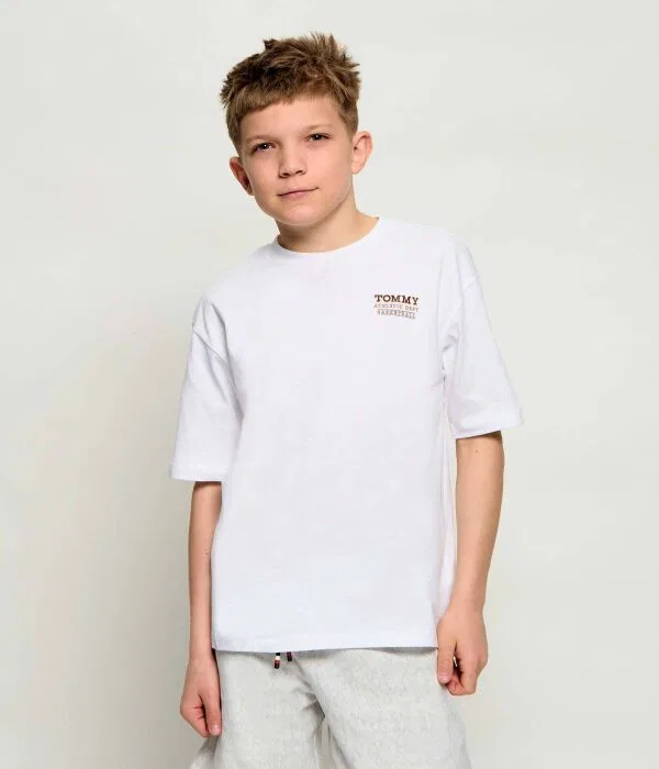Детская футболка свободного кроя O-Neck Tommy Hilfiger, белый
