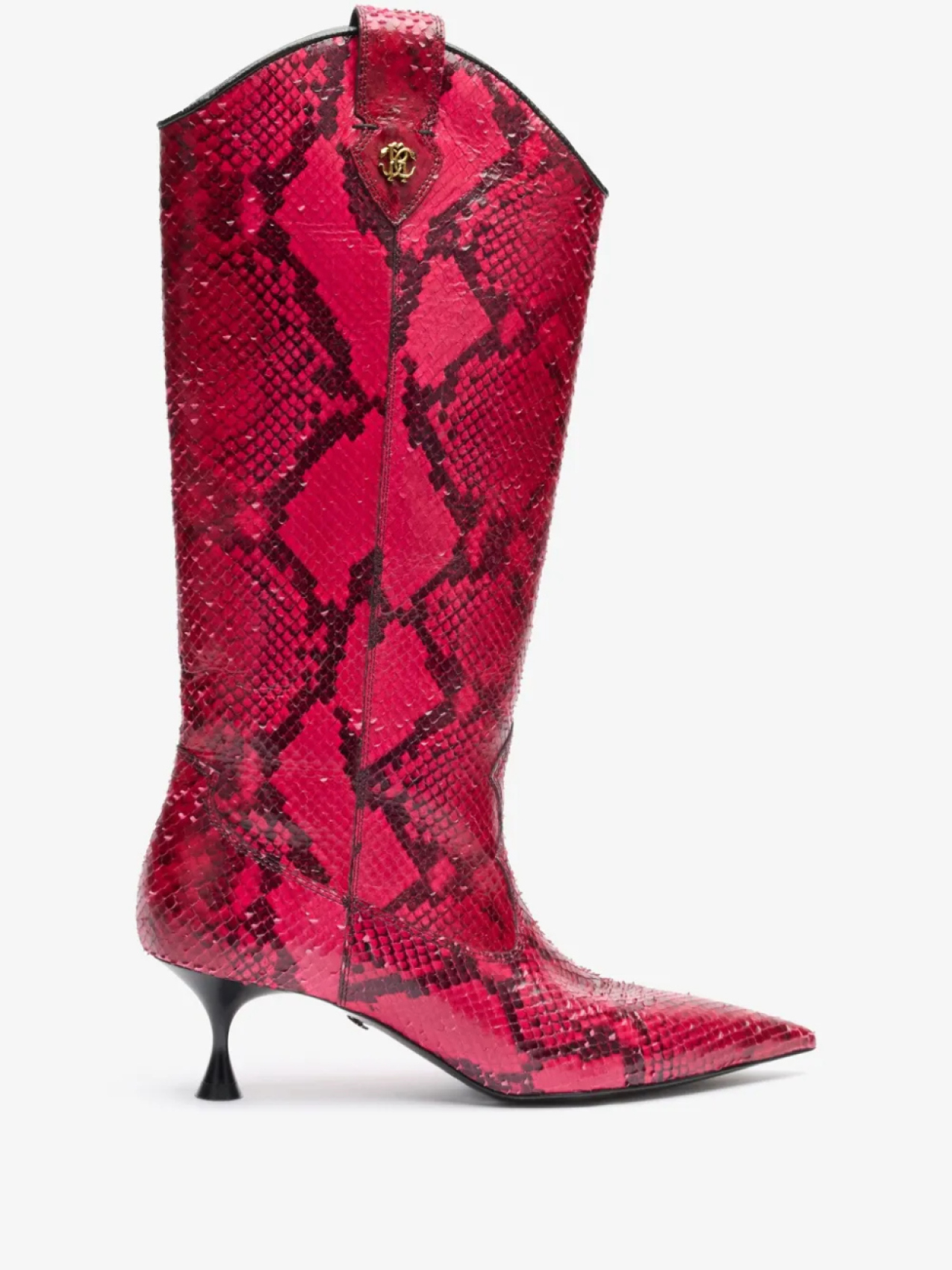 Кожаные сапоги Роберто Кавалли Roberto Cavalli, розовый