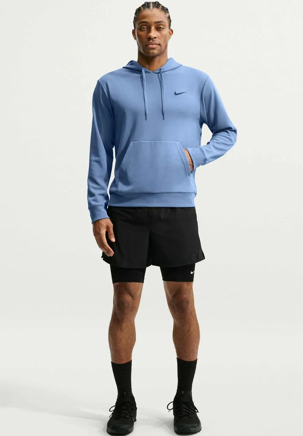 M nk df uv flex flc po hd - hoodie Nike Performance, Indigo Storm Indigo Storm Black — фото 2